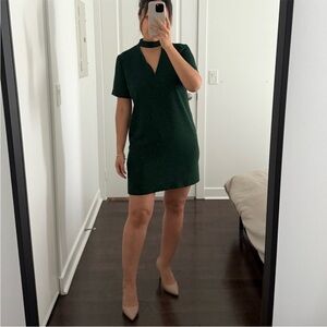 Zara green shift dress